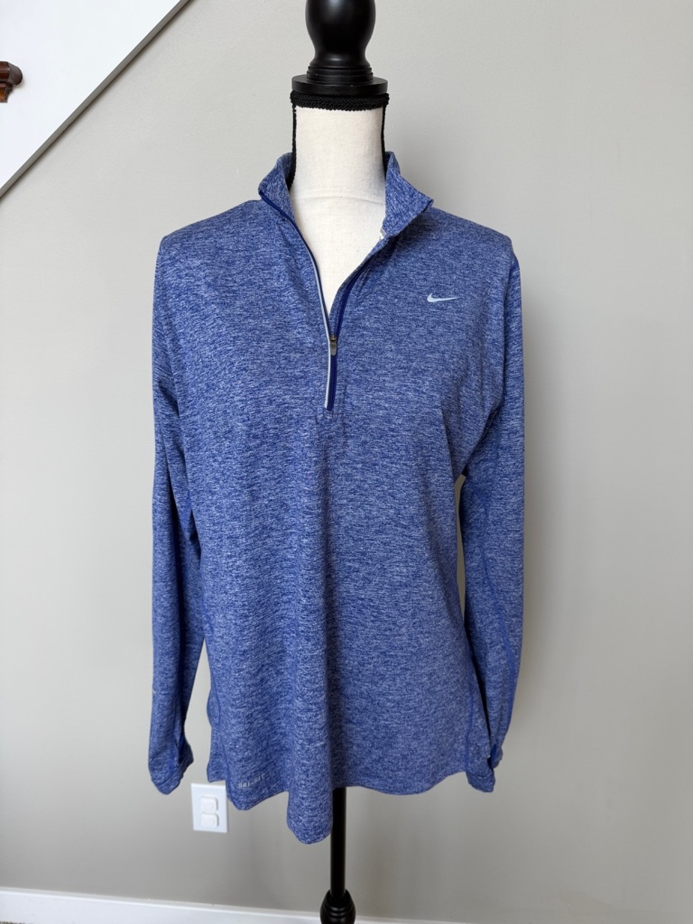 Nike Women's Heather Royal Blue Quarter-Zip Pullover